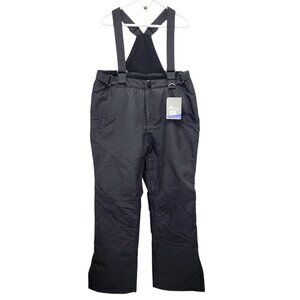 Rivyelele Black Waterproof Windproof Snow Pants Adjustable Straps Size L New